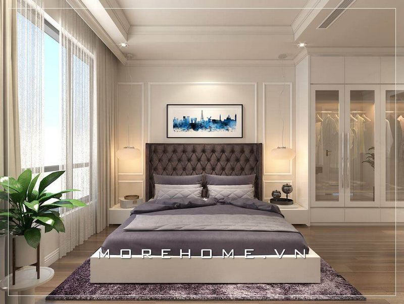 +27 Mẫu thiết kế chung cư đẹp với giường ngủ màu trắng